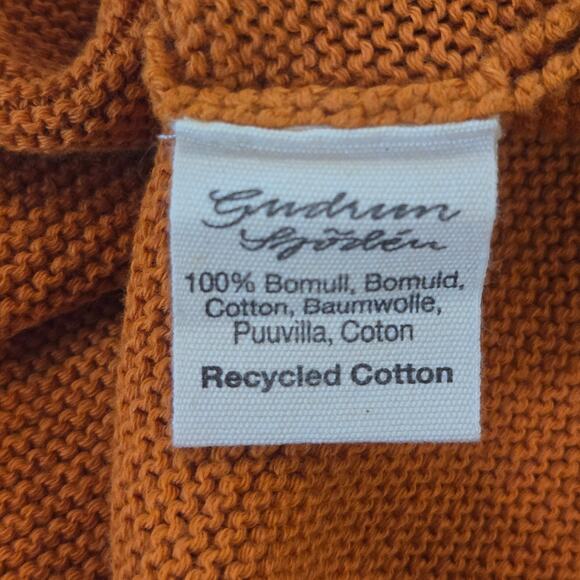 NWT Gudrun Sjoden Size Medium Recycled Cotton Boxy Orange Pullover Sweater - Picture 8 of 9